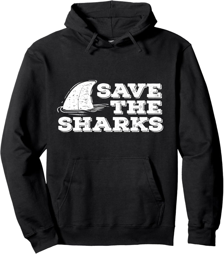 Save The Sharks - Shark Awareness - Ocean Lover Pullover Hoodie