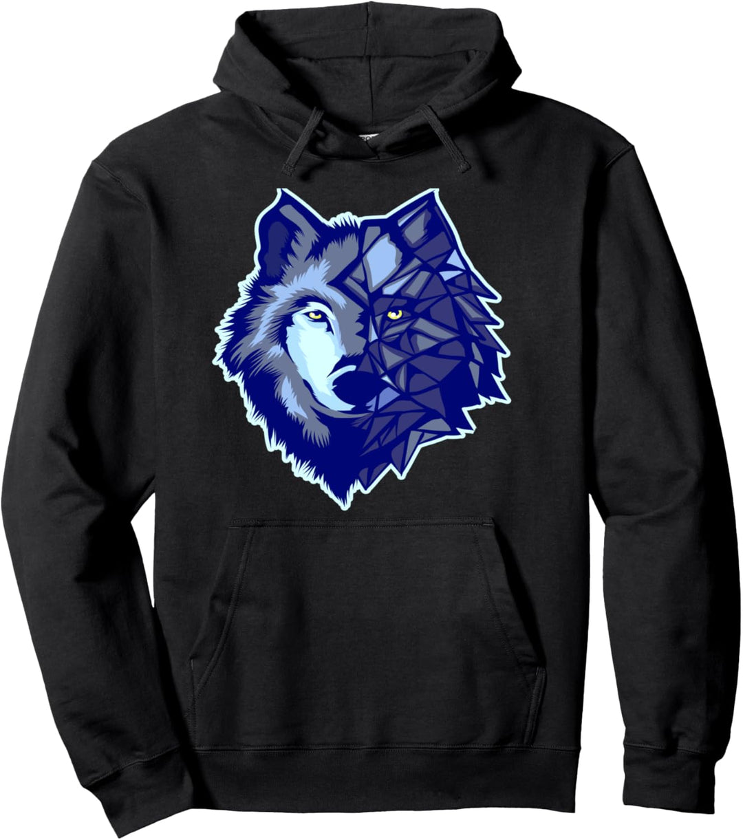 Geometrische Wölfe des Gebirgswolfgeschenks Pullover Hoodie