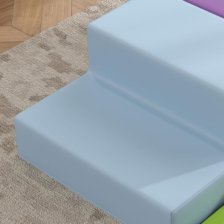 HOMCOM 4 TLG. Schaumstoff Bausteine Kinder Softbausteine Klettern Bauklötze Weiche Riesenbausteine B