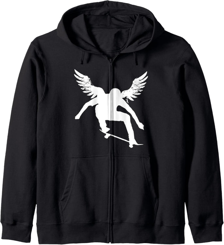 Skateboarding Angel Skateboarder Retro Vintage Kapuzenjacke