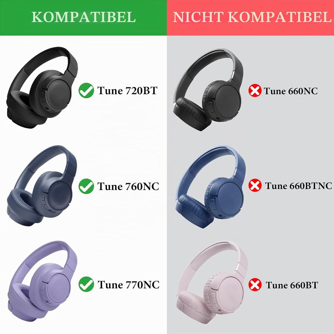 Geekria Shield Kopfhörer-Hülle kompatibel mit JBL Tune 770NC, Tour ONE, Tune 750, Live 650 BTNC, Liv