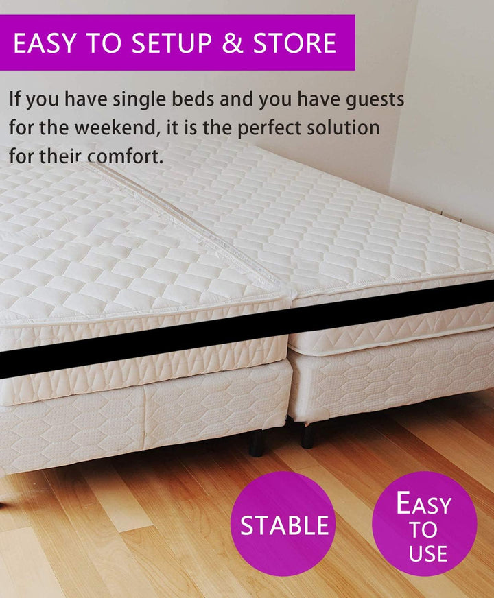 ImnBest Matratzenkeil | Matratzenhalter | Doppelbettbrücke | Bettbrücke | Verbindet Zwei Matratzen z