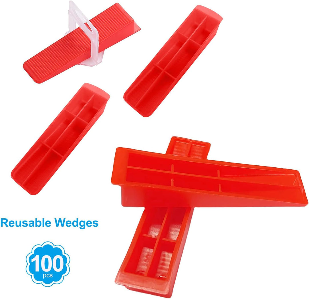 600 Stück Fliesenverlegehilfe, Fliesen Nivelliersystem 2mm, 500 Stück Nivellier Abstandshalter Clips