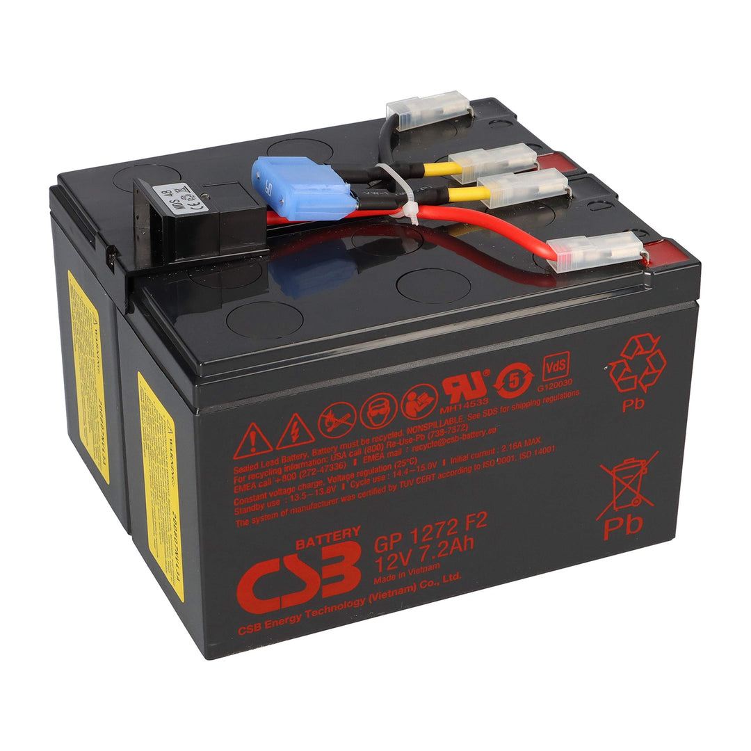 Unbekannt CSB-SCD48 kompatibler Akkusatz für APC RBC48 Plug & Play passend für APC UPS DLA750 DLA750