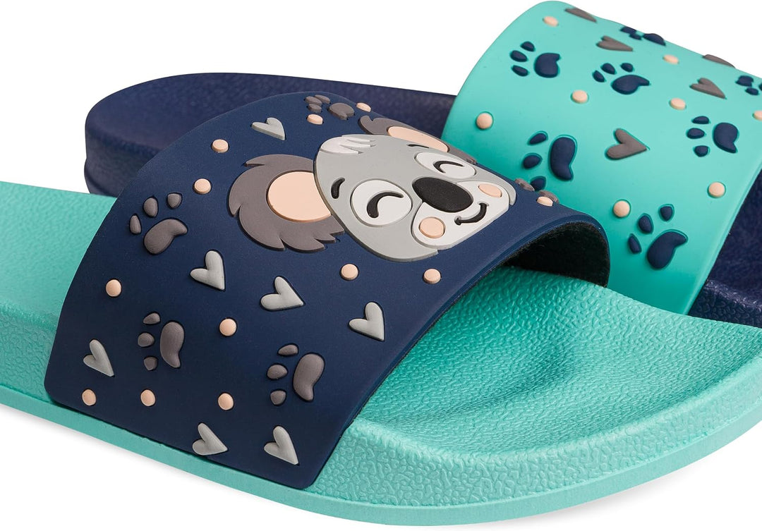 Dedoles Badeschuhe & Hausschuhe Damen Herren & Kinder Badesandalen lustige Designs Bücher Kaffee Par