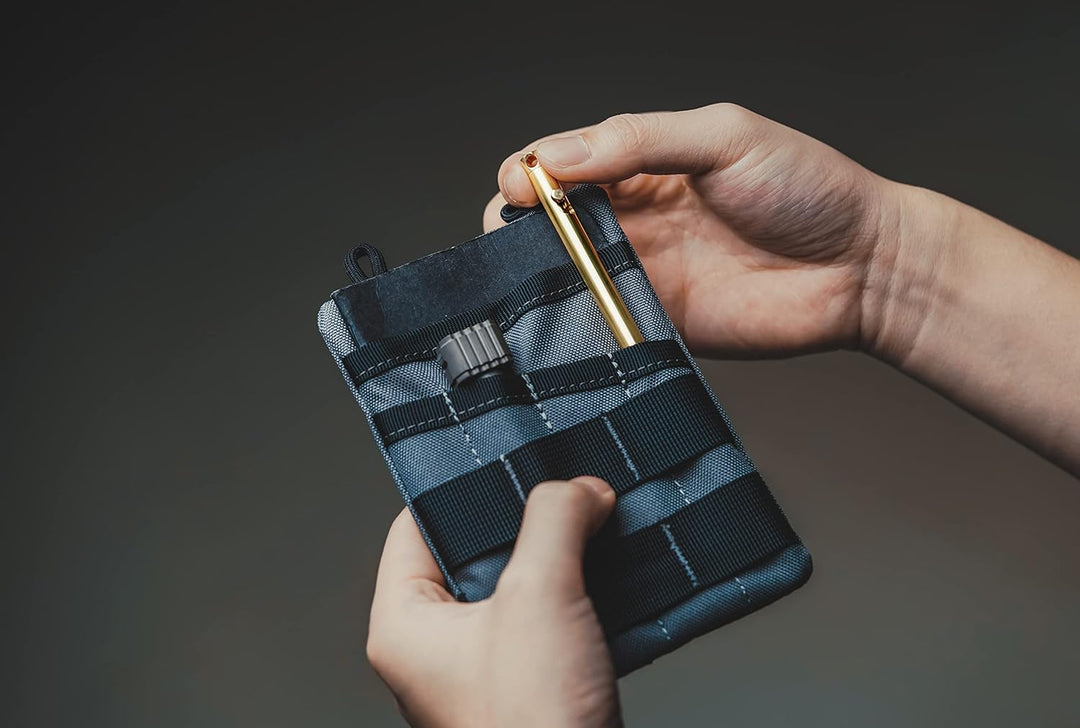 KeyUnity KP00 EDC Kugelschreiber Bolt Action Titan, Hochwertig Stift mit Minen, Taschenkugelschreibe