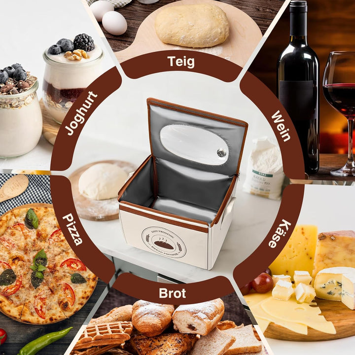 Brot Gärbox Sauerteig, Dreiseitenheizung Gärbox mit Heizung für Sauerteig Teiggärbox mit Thermostat
