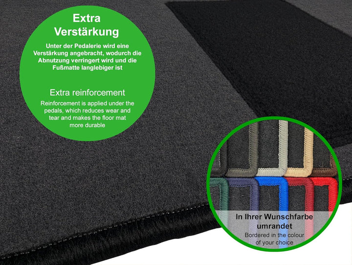Fussmatten passend für FIAT Ducato Typ 250 alle Sitzvarianten (Baujahr 2006-2024), Deluxe grau | 1-T