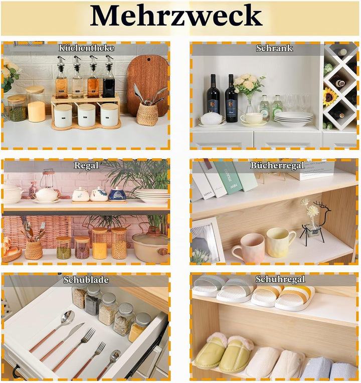 wohomuke Schubladenmatte 40x600cm küche Matte für schubladen schubladeneinlage zuschneidbar Eva Kühl