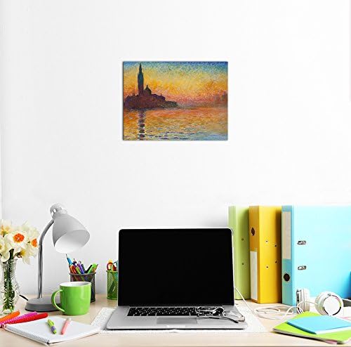 Bilderdepot24 Bild auf Leinwand | Claude Monet San Giorgio Maggiore in der Dämmerung in 60x50 cm als