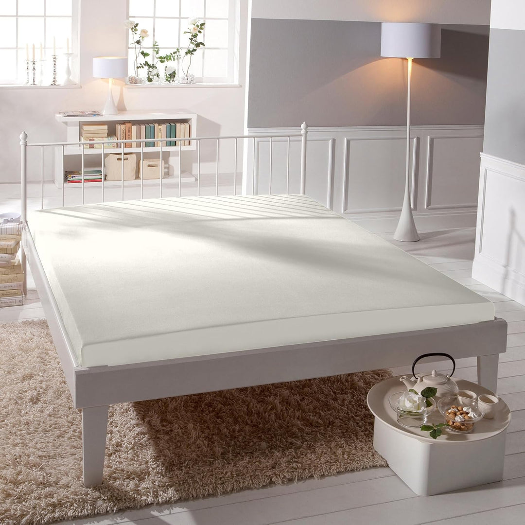 Estella Fein Jersey Spannbetttuch , Grösse:90x210-100x220 cm;Farben:100 Weiss, Weiss