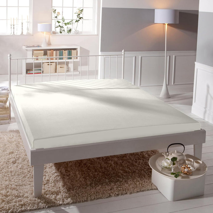 Estella Fein Jersey Spannbetttuch , Grösse:90x210-100x220 cm;Farben:100 Weiss, Weiss
