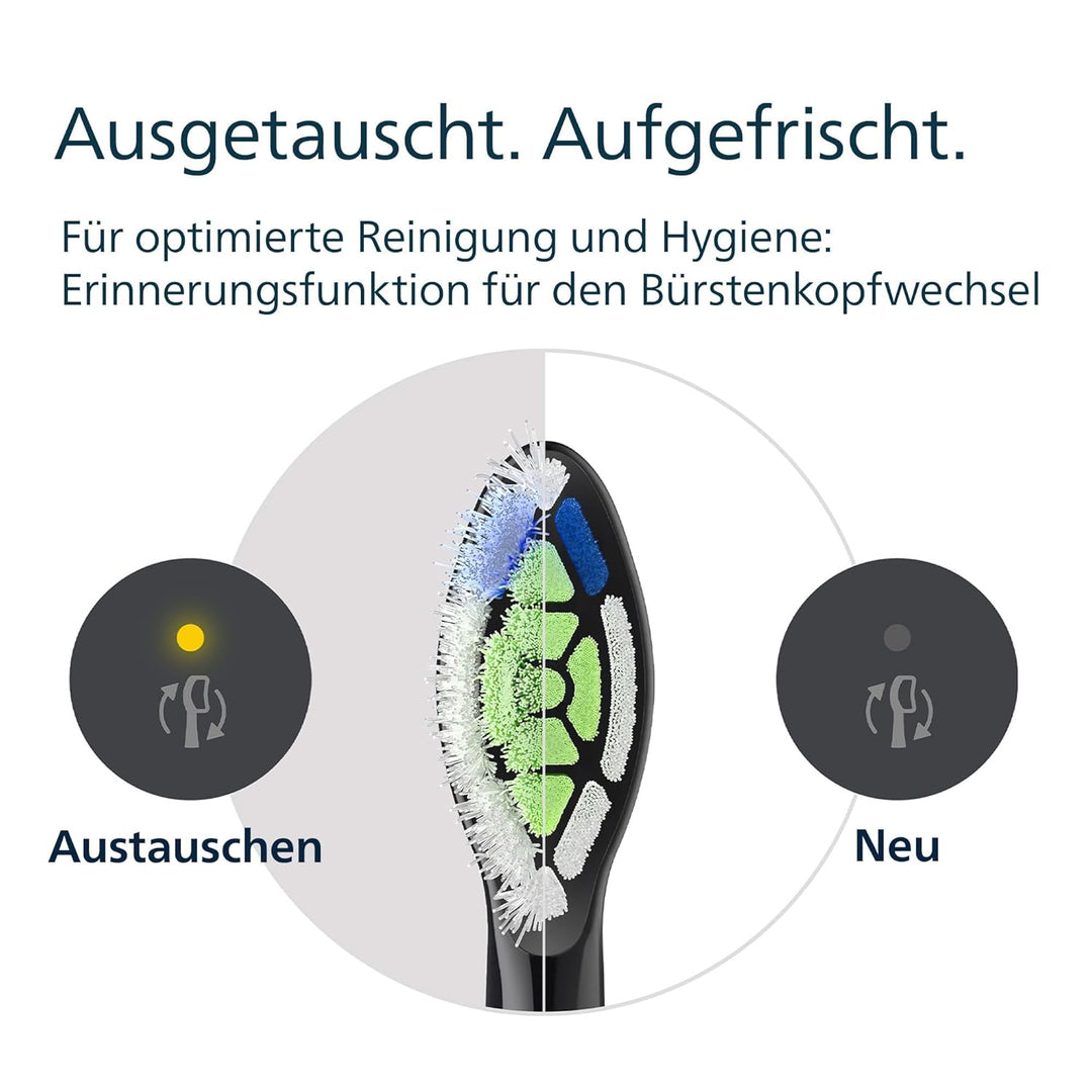 Philips Sonicare W2 Optimal White, Original Ersatzbürstenköpfe, Schwarz, 4er-Pack, HX6064/88 Neu 1 s