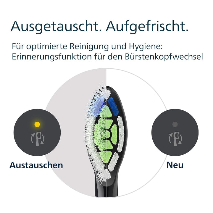 Philips Sonicare W2 Optimal White, Original Ersatzbürstenköpfe, Schwarz, 4er-Pack, HX6064/88 Neu 1 s