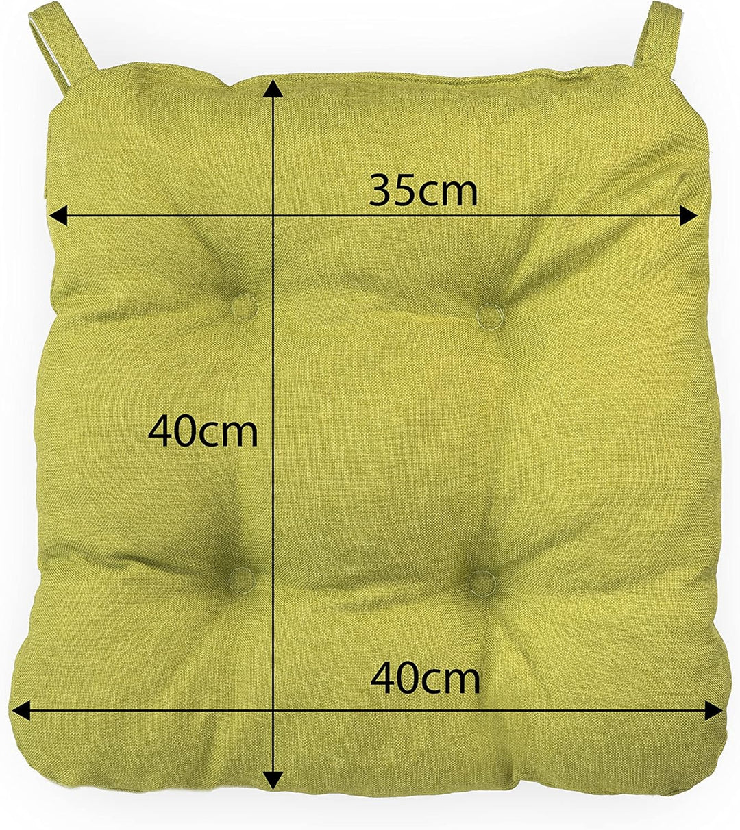 sunnypillow 4er Set Stuhlkissen mit Klettverschluss Masse: 40 (vorne) | 35 (hinten) x 40 x 8 cm Pols