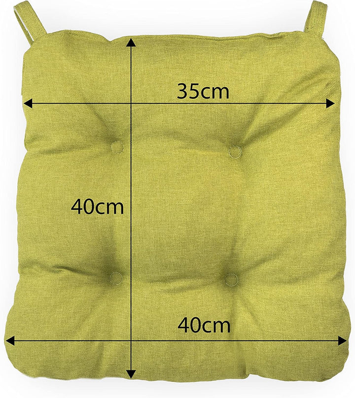 sunnypillow 4er Set Stuhlkissen mit Klettverschluss Masse: 40 (vorne) | 35 (hinten) x 40 x 8 cm Pols