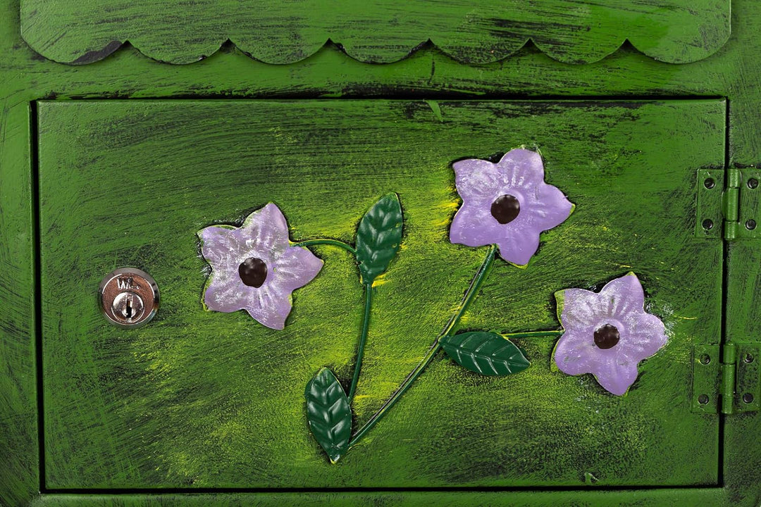 Antiker Briefkasten, Tierdesign Frosch, NA13A332 Handbemalt. Briefkasten-froschkönig, Briefkasten-fr