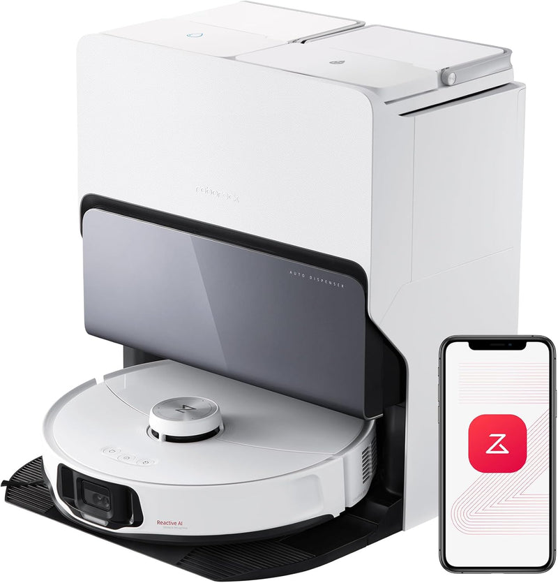 roborock S8 MaxV Ultra Saugroboter mit Wischfunktion&Hebarem Wischmopp, Umfangreiche Reinigung Durch