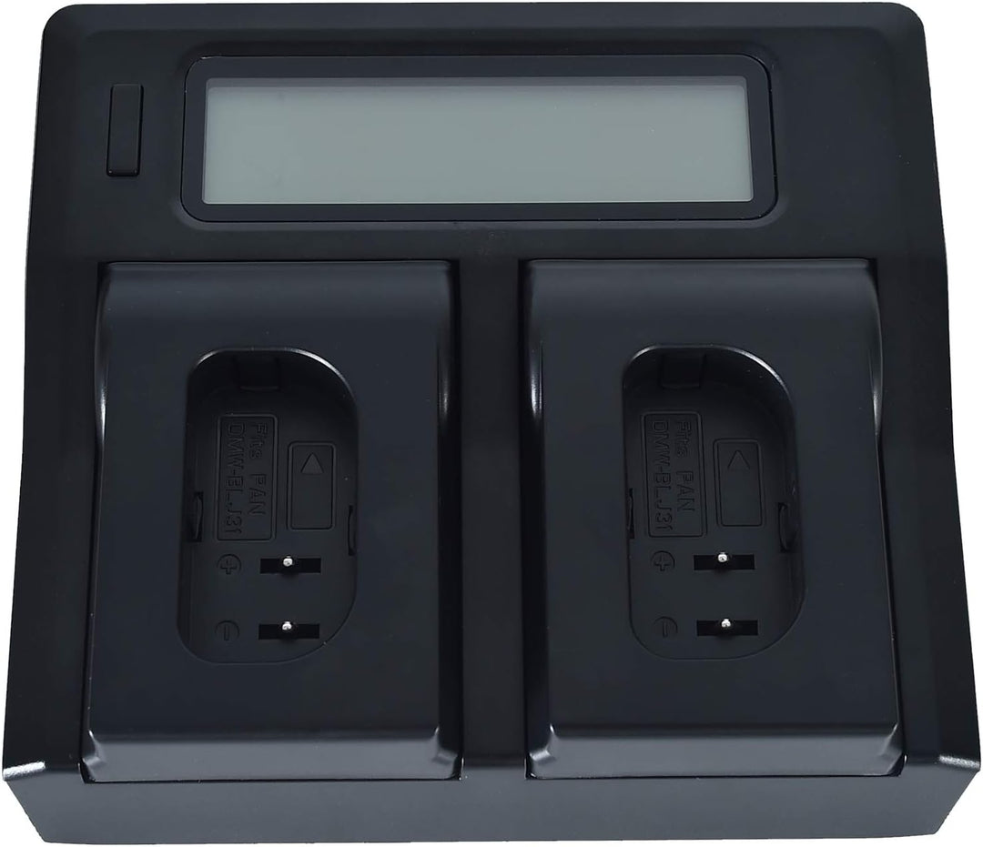 DSTE 1.5A Schnellladegerät Doppeltes Ladegerät mit LCD-Display Kompatibel für Panasonic DMW-BLJ31,DM