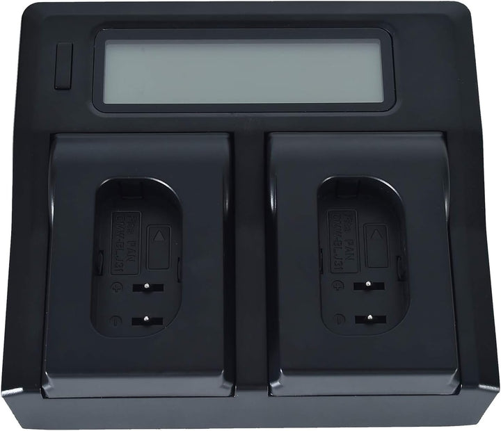 DSTE 1.5A Schnellladegerät Doppeltes Ladegerät mit LCD-Display Kompatibel für Panasonic DMW-BLJ31,DM