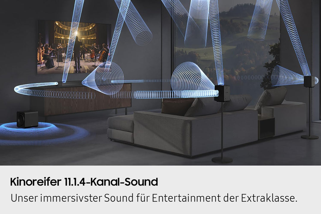 SAMSUNG HW-Q995GF Q-Series 11.1.4-Kanal-Soundbar für Fernseher, Kabelloser 8"-Dual-Subwoofer, 4.0.2-