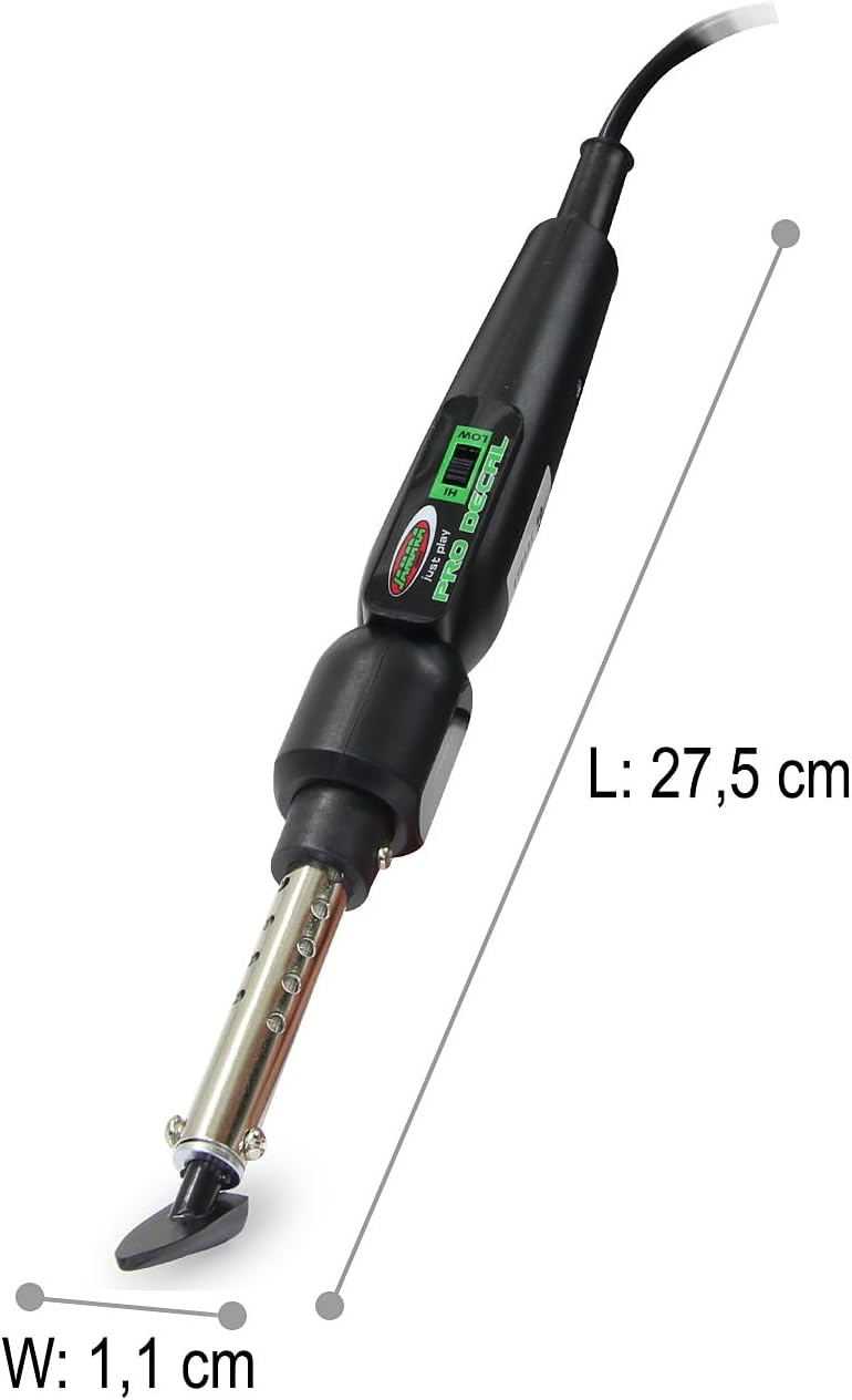 JAMARA 172131 - Folienbügeleisen Pro Decal - Teflonbeschichtete Gleitsohlen (rund / flach), Bügeln a