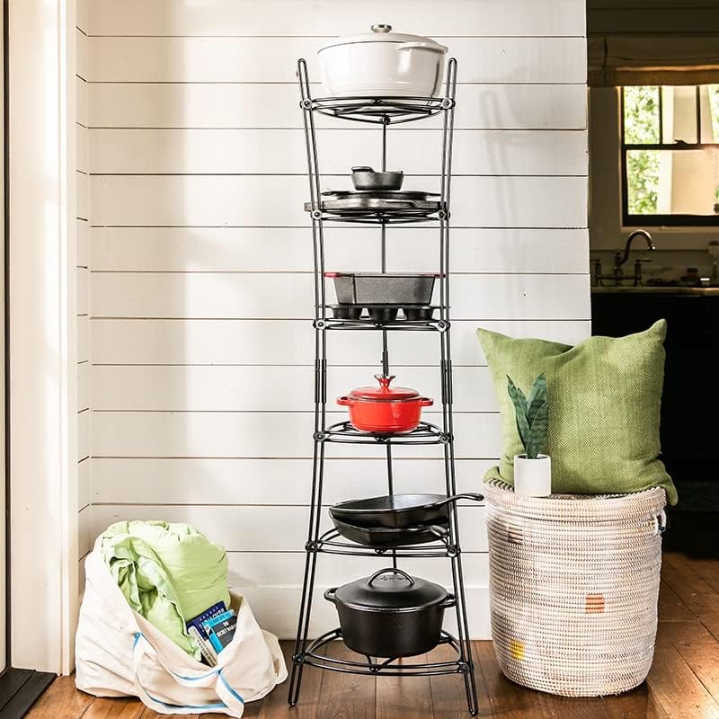 Lodge AW6T Kochgeschirr-Aufbewahrungsturm, 83 x 51 x 15 cm, Schwarz, Turm