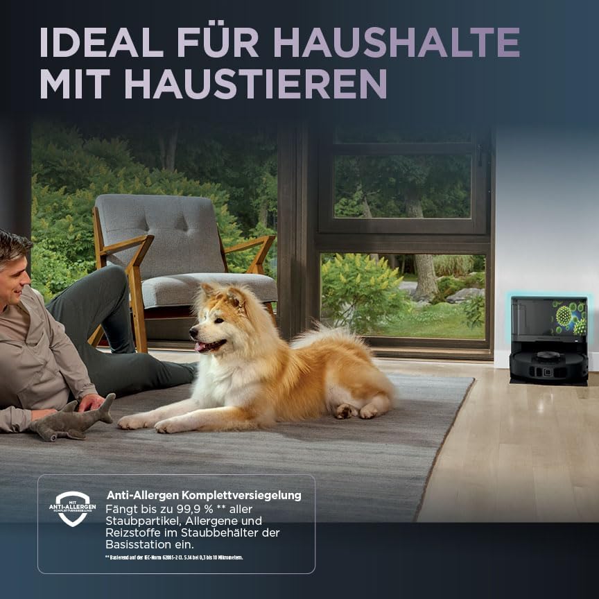 Shark PowerDetect 2-in-1 Saugroboter & Wischroboter, NeverTouch Pro 60-Tage-Selbstentleerung, selbst