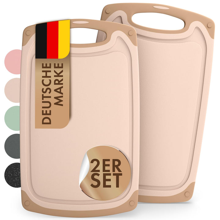 Blumtal Frühstücksbrettchen Kunststoff 25x15 cm im 6er Set - Brettchen spülmaschinenfest - Frühstück