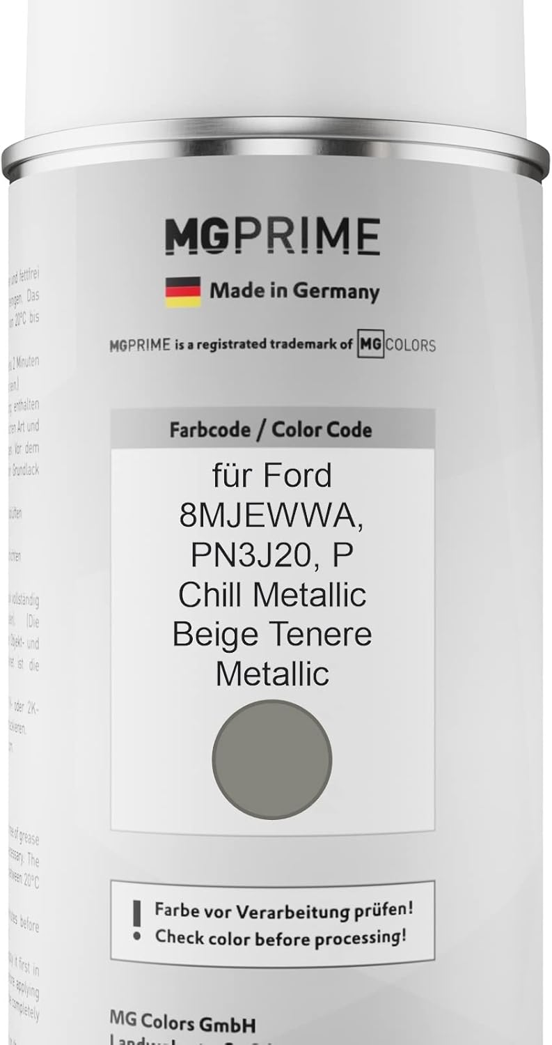 MG PRIME Autolack Sprühdosen Set für Ford 8MJEWWA / PN3J20 / P Chill Metallic/Beige Tenere Metallic