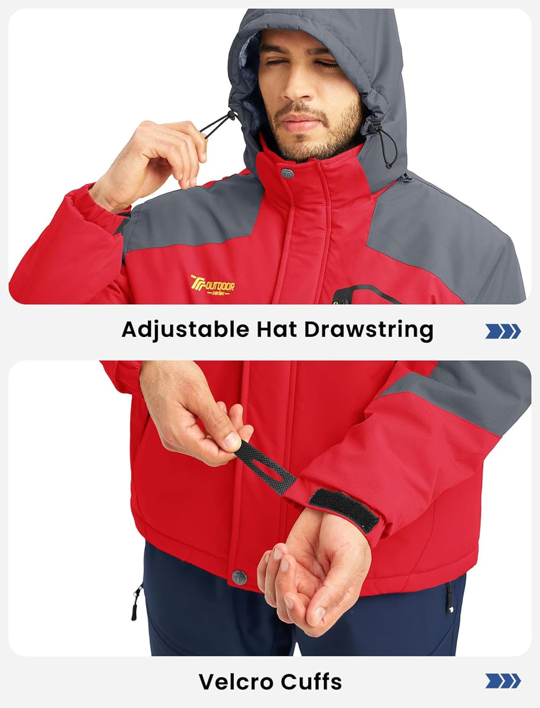 Herren Winter Fleecejacke Warm Jacke Softshelljacke Atmungsaktiv Outdoor Skijacke Winddichte Wasserd