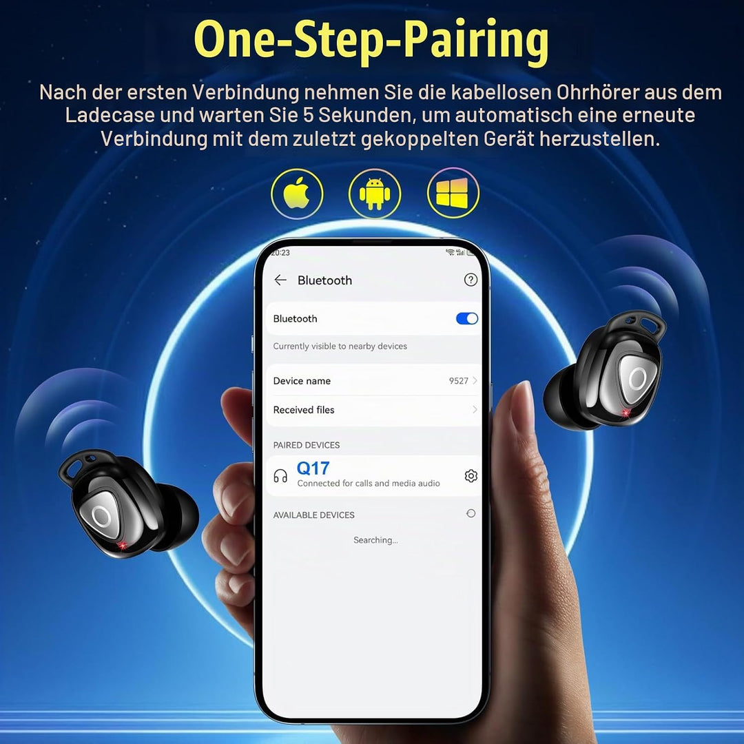 Bluetooth Kopfhörer, 2026 In Ear Kopfhörer Kabellos Bluetooth 5.4 mit 4 ENC Noise Cancelling Mic, St
