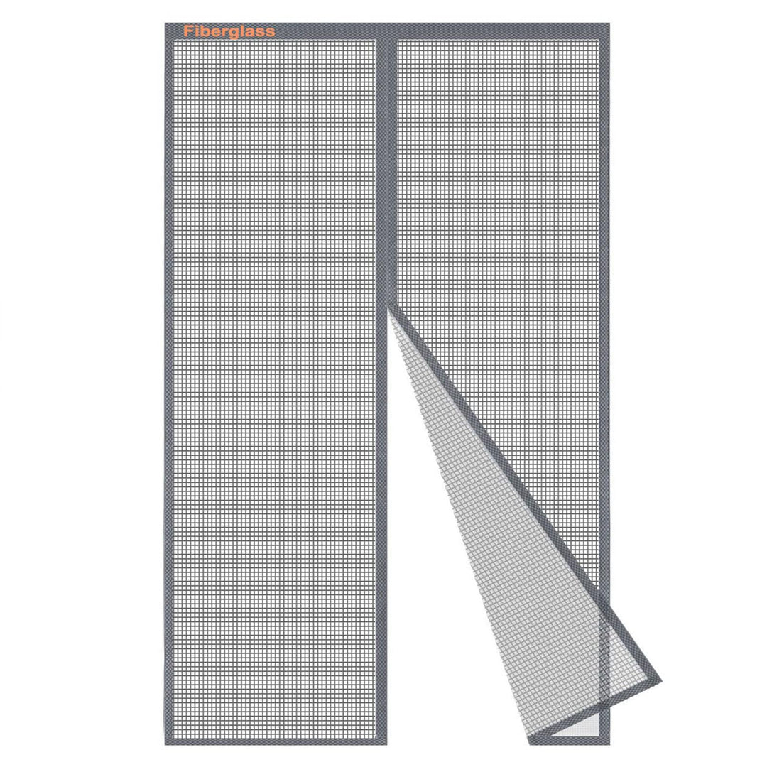 Risareyi Fliegengitter Balkontür Magnet aus Fiberglas 70x215cm, Grau
