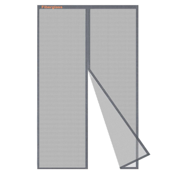 Risareyi Fliegengitter Balkontür Magnet aus Fiberglas 70x215cm, Grau