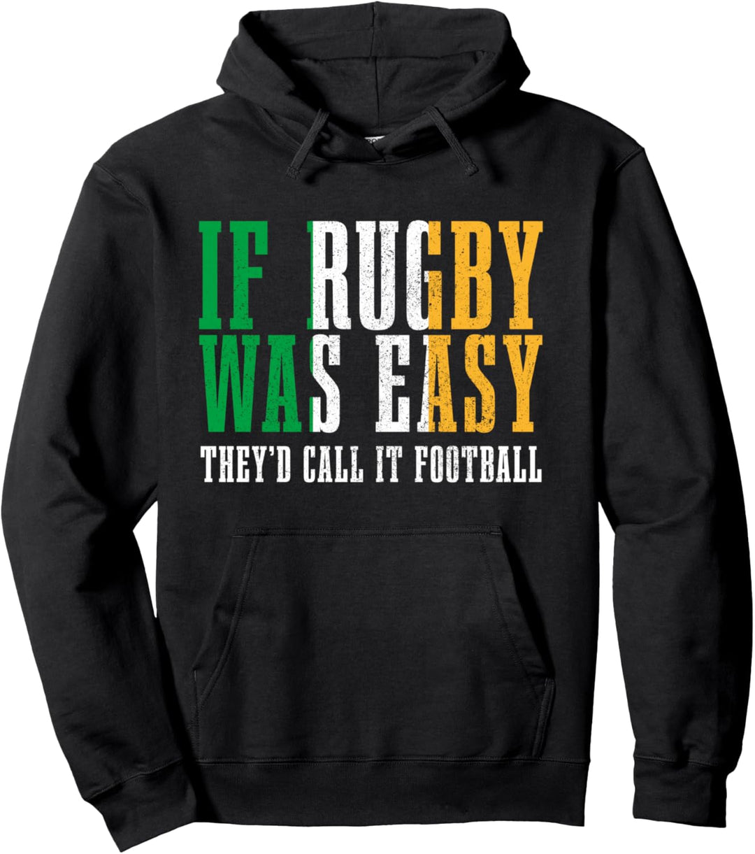 Rugby Irland Irische Flagge Spruch Rugbyspieler Sport Fan Pullover Hoodie