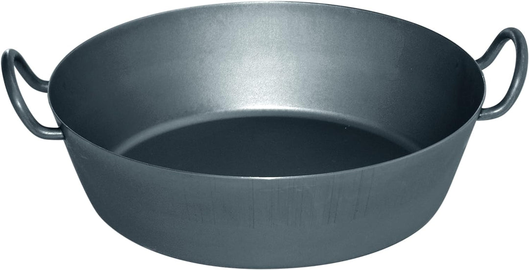 Riess, 0382-023, Eisen-Schnitzelpfanne, CLASSIC - EISENPFANNEN, Durchmesser 24 cm, Höhe 9,3 cm,