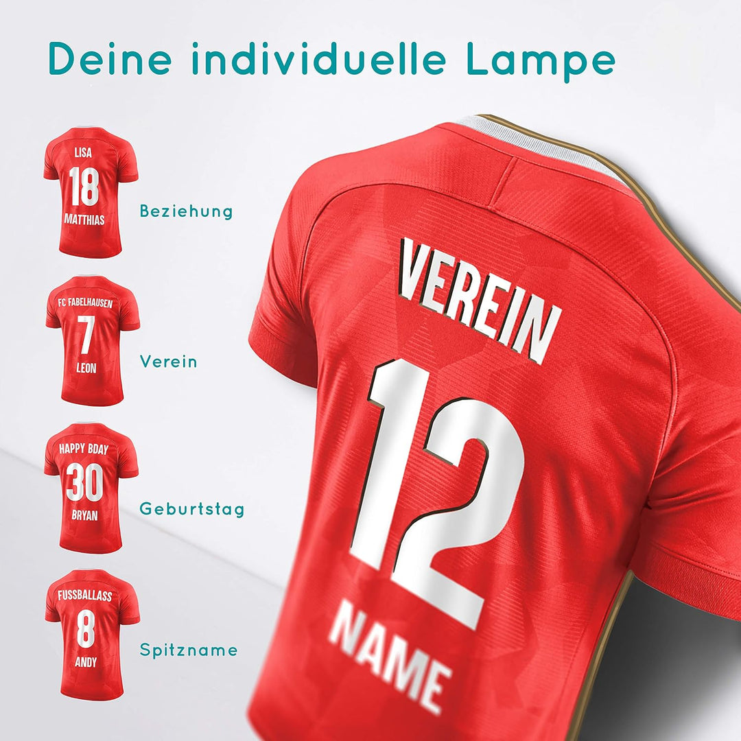 Elbeffekt Trikotlampe für Würzburg Fans aus Holz - personalisierbares Geschenk - schenke Dein indivi
