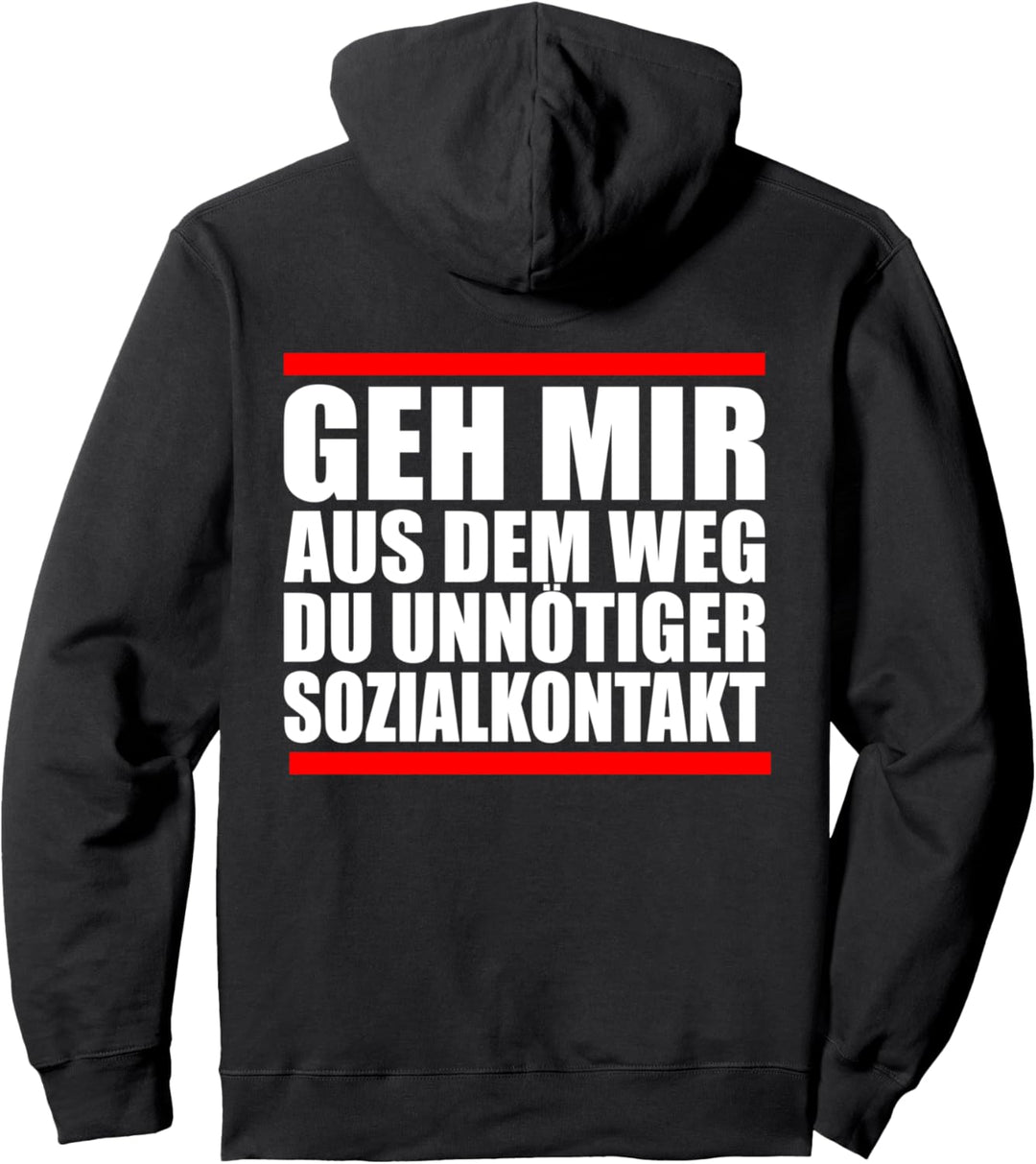 Geh mir aus dem Weg du unnötiger Sozialkontakt Abstand Pulli Pullover Hoodie