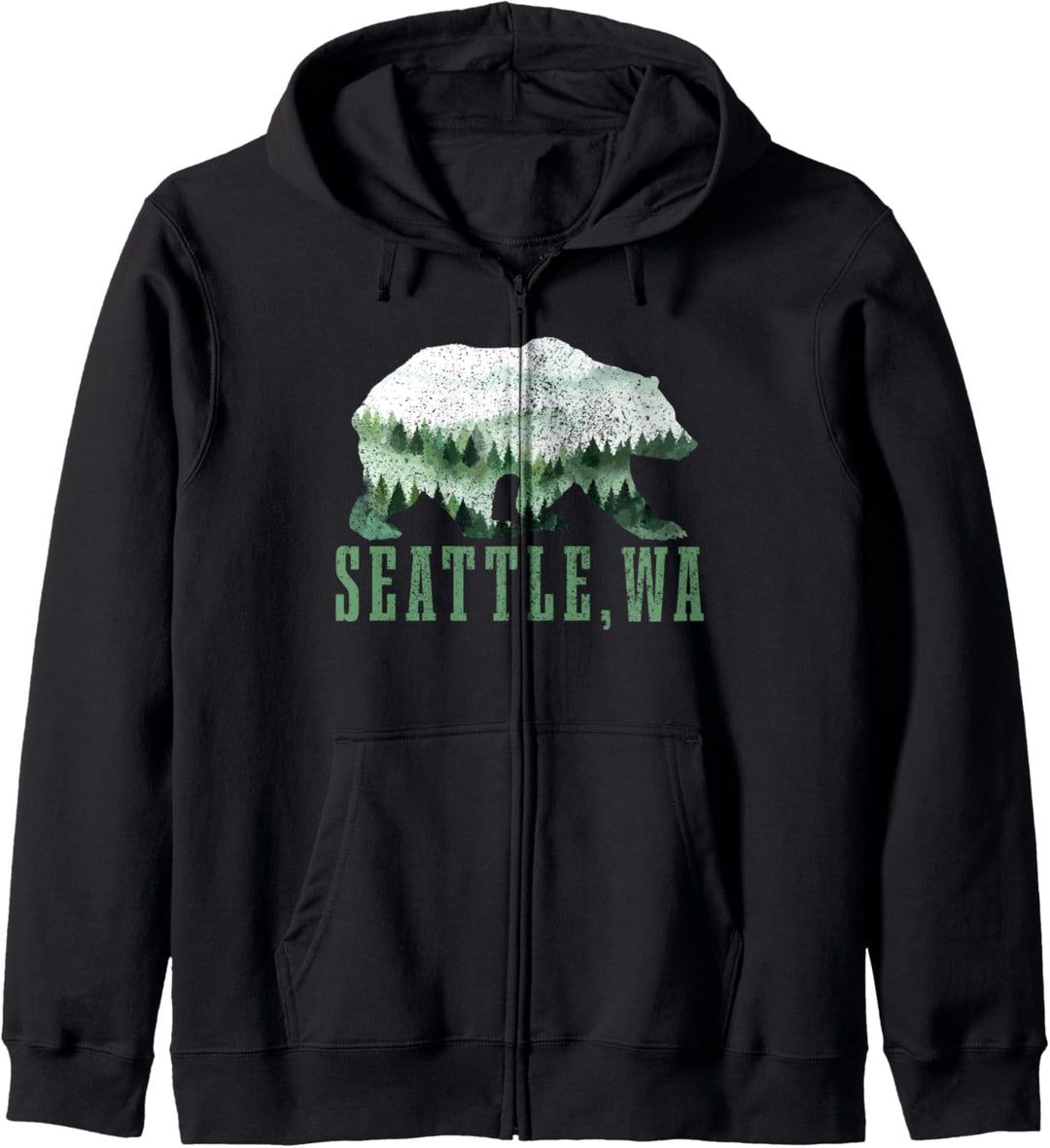 Seattle Washington Grizzly Bear Nature Wandern Camping Kapuzenjacke