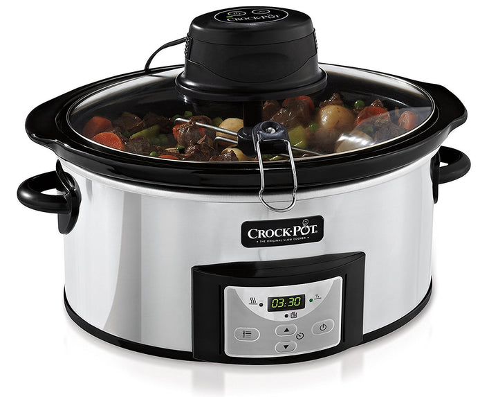 Crockpot Schongarer mit automatischer Rührfunktion | mit programmierbaren Bedienelementen | 5,7 l (f