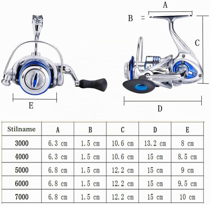 Diwa Spinning Angelrollen für Salzwasser Süsswasser 3000 4000 5000 6000 7000 Spulen Ultra Smooth Ult