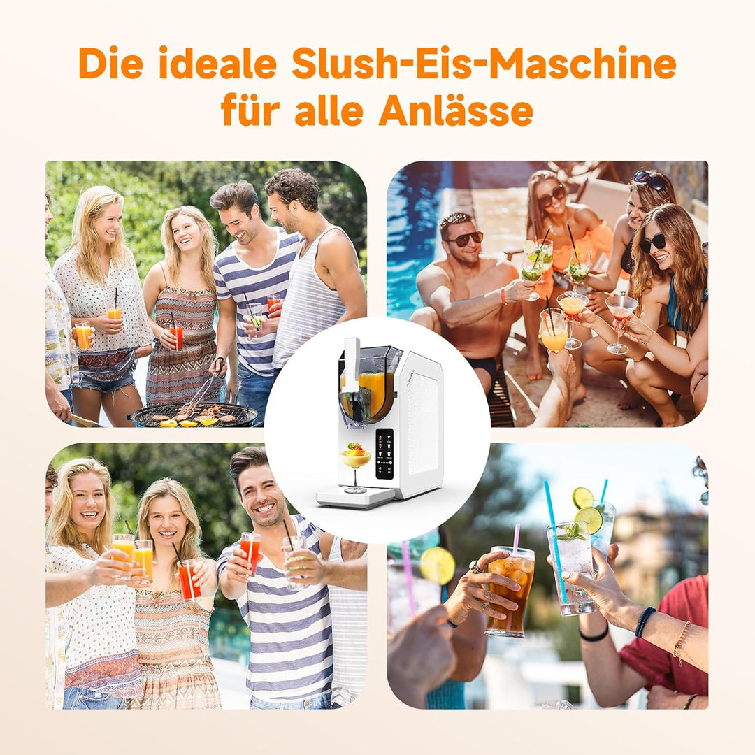 ALPICOOL Slush Maschine, 1.9L Slush Ice Maker für zu Hause, 6 Smarten Programma, für Slush, Eis-Cock