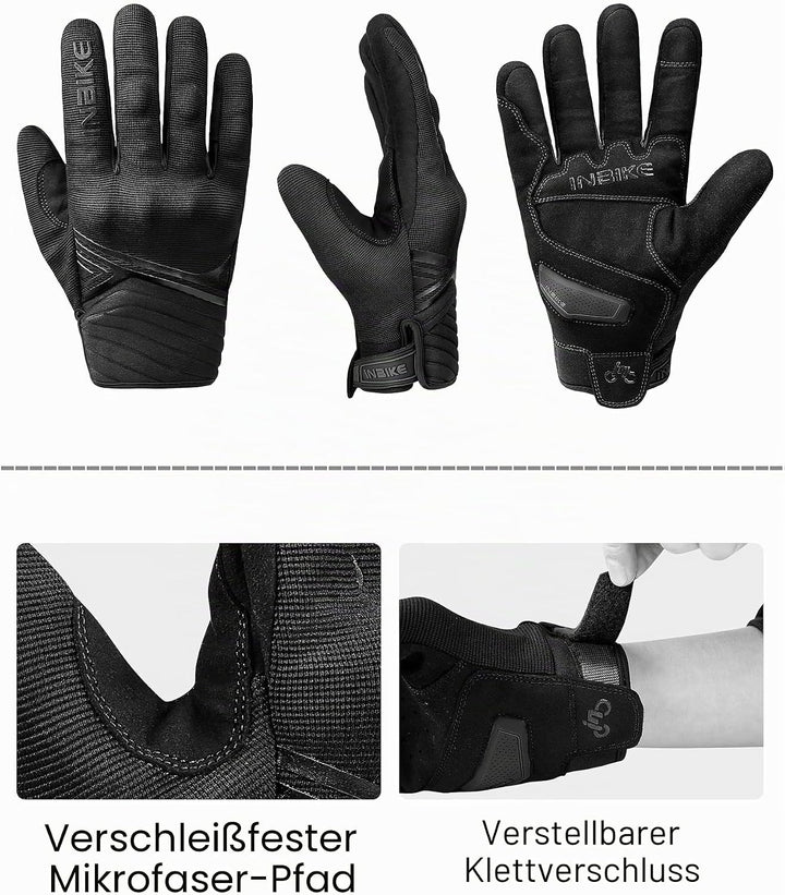 INBIKE Winter Motorradhandschuhe Wasserdicht Warm Winddicht mit Harter Schutz Motocross Motorrad Han