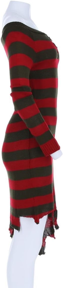 Smiffys A Nightmare On Elm Street Freddy Krueger Strickkleid Erwachsenenkostüm Offiziell lizenzierte