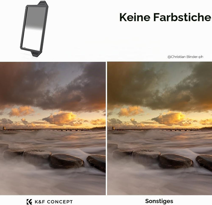K&amp;F Concept Nano X-PRO Rechteckfilter GND8 Hard 0,9 (3-Blenden) Verlaufsfilter 100x150mm Optisches G