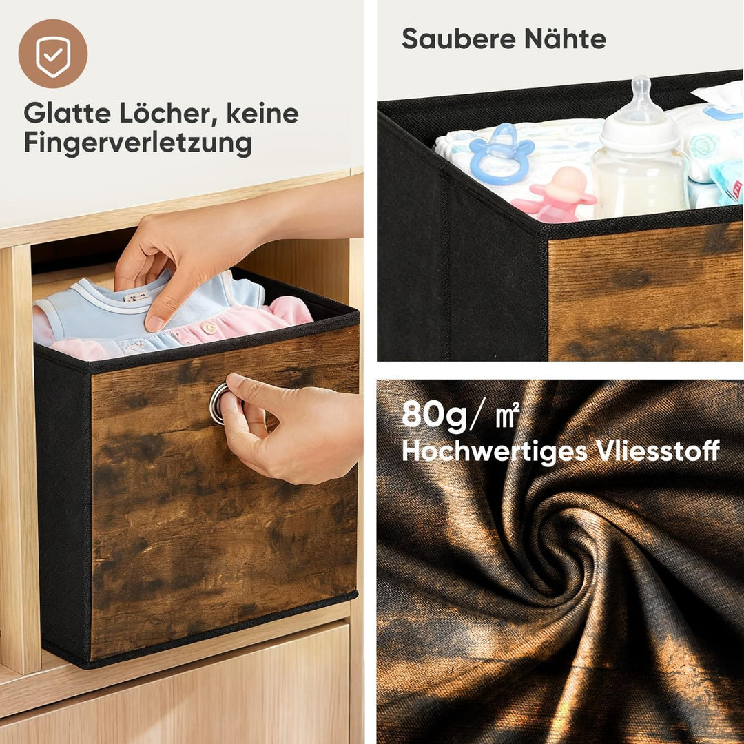 Sekey Aufbewahrungsbox Stoff, Faltbox Organizer mit Griff, Einsatz für Kallax Regal, EKET Würfelrega