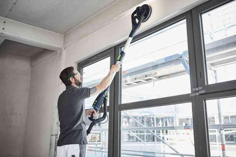 Festool Langhalsschleifer LHS 2 225/CTM 36-Set PLANEX (mit Verlängerung, Schlauchclip, Klettverbinde