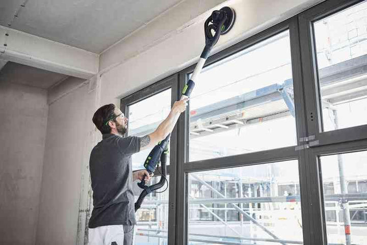 Festool Langhalsschleifer LHS 2 225/CTM 36-Set PLANEX (mit Verlängerung, Schlauchclip, Klettverbinde