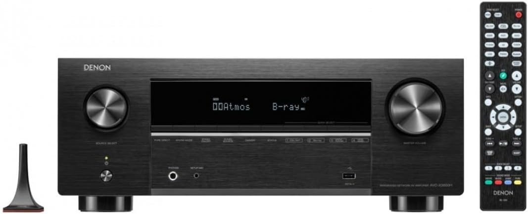 Denon AVC-X3800H 9.4-Kanal AV-Receiver, Verstärker mit Auro-3D, Dolby Atmos, DTS:X, 6 "8K-Eingänge u
