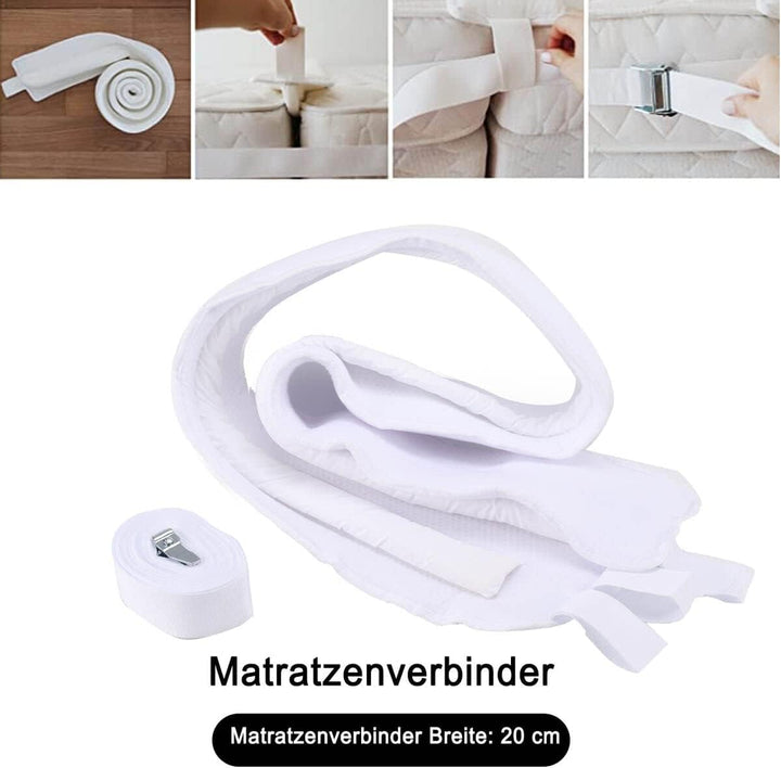 QAVODB Liebesbrücke für Matratzen mit Spanngurt 180x20cm Matratzenverbinder und 5cm Metallschnalle f